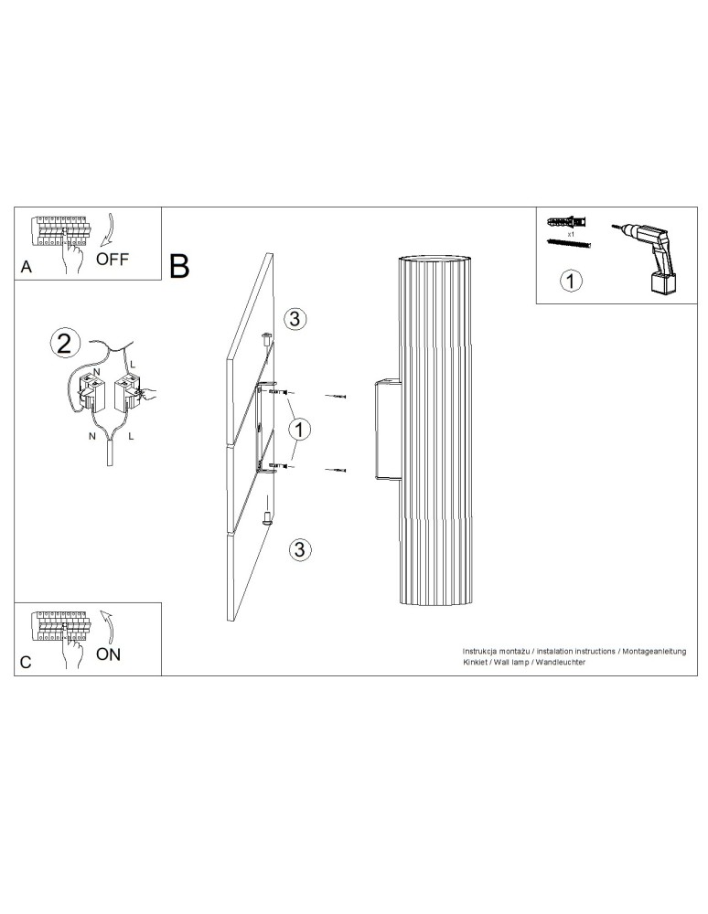 Thoro Kinkiet IVAR ultramaryna LED 3000K TH.598 Thoro Kinkiet IVAR ultramaryna LED 3000K TH.598