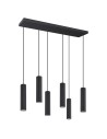 Thoro Lampa wisząca IVAR 6L czarna LED 4000K TH.621