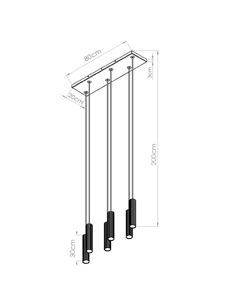 Thoro Lampa wisząca IVAR 6L beżowa LED 4000K TH.625 Thoro Lampa wisząca IVAR 6L beżowa LED 4000K TH.625