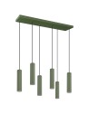 Thoro Lampa wisząca IVAR 6L zielona oliwka LED 4000K TH.629