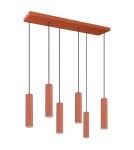 Thoro Lampa wisząca IVAR 6L ochra czerwona LED 4000K TH.633 Thoro Lampa wisząca IVAR 6L ochra czerwona LED 4000K TH.633