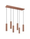 Thoro Lampa wisząca IVAR 6L mocca LED 4000K TH.637