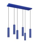 Lampy wiszące na listwie - Thoro Lampa wisząca IVAR 6L ultramaryna LED 4000K TH.641 - product 1