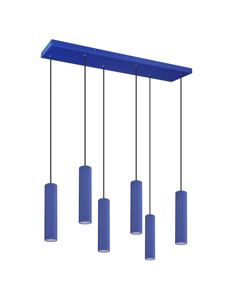 Thoro Lampa wisząca IVAR 6L ultramaryna LED 4000K TH.641