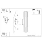 Kinkiety nowoczesne - Thoro Kinkiet IVAR taupe LED 4000K TH.642 - product 3