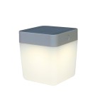 Lampy solarne - Lutec TABLE CUBE Zewnętrzna LED Srebrnoszary 6908001337 - produkt 5