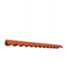 Lampy wiszące nad wyspę - Thoro Lampa wisząca BISCUIT ochra czerwona LED 4000K TH.655 - product 1