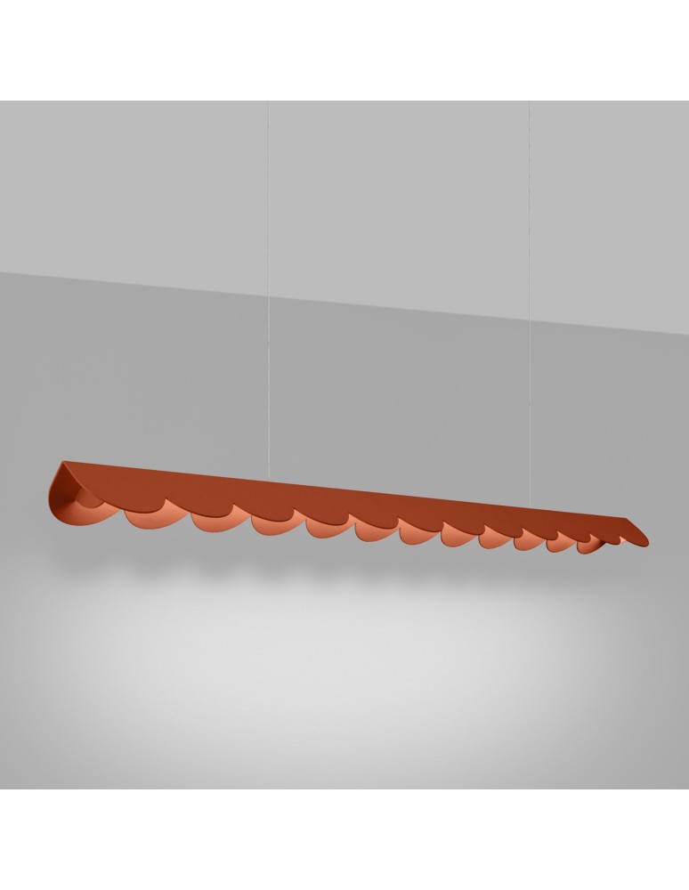 Thoro Lampa wisząca BISCUIT ochra czerwona LED 4000K TH.655
