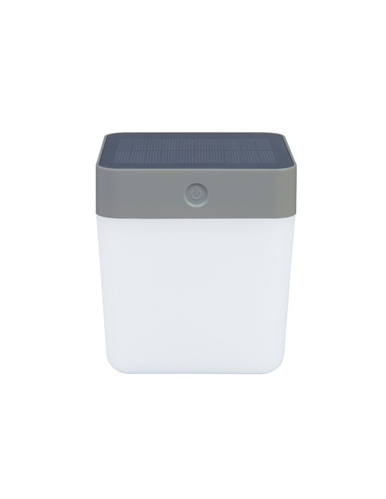 Lampy solarne - Lutec TABLE CUBE Zewnętrzna LED Srebrnoszary 6908001337 - produkt kolory-swiatla.pl 8