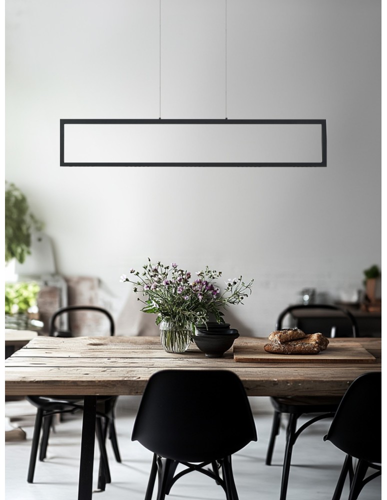 Lampy wiszące nad wyspę - Azzardo FADA 120 BK Wisząca Czarny Matowy AZ6533 - product kolory-swiatla.pl 2
