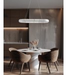 Lampy wiszące glamour - Azzardo SPARKING PENDANT 120 CCT DIMM CH + PILOT Wisząca Chrom Połyskujący Zmienna Barwa Światła AZ6566 - product 2