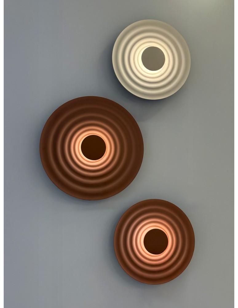 Kinkiety designerskie - Azzardo RIPPLE WALL 40 BEIGE Ścienna Beżowy Matowy AZ6579 - product kolory-swiatla.pl 2