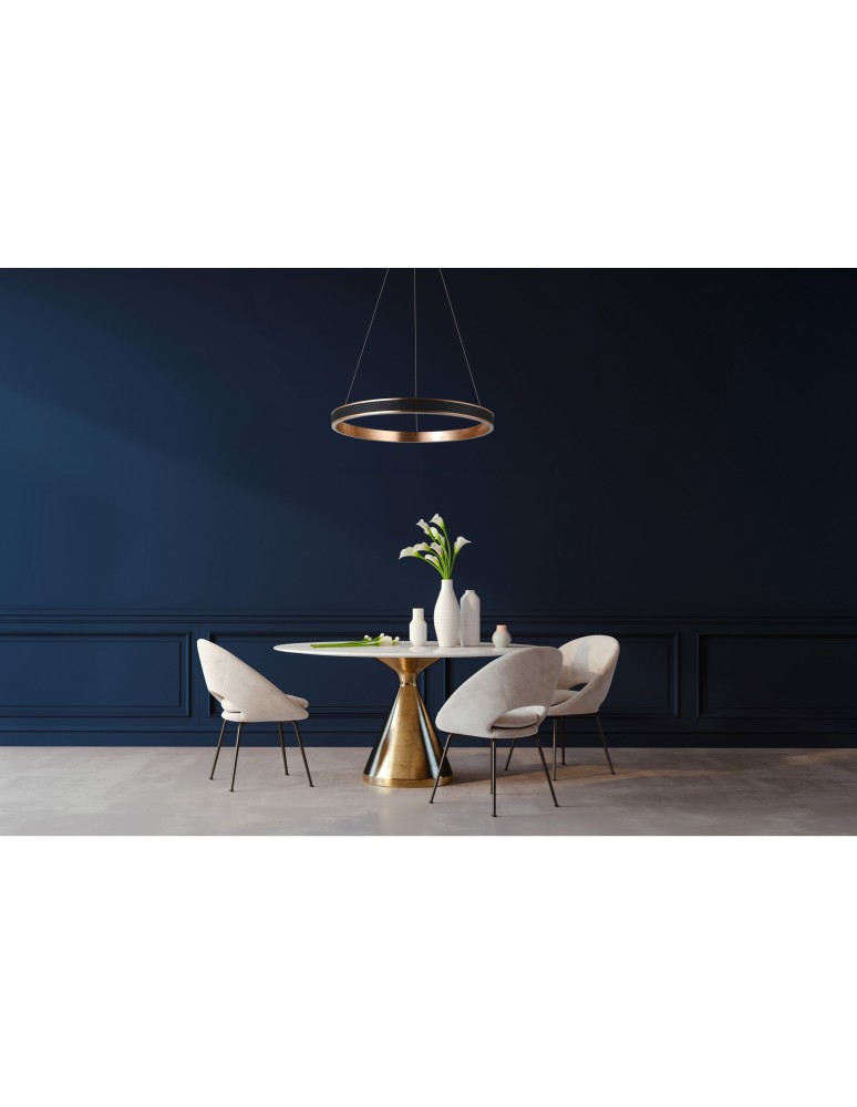 Lampy wiszące okręgi - Azzardo RIO 60 3-STEP DIMM BK/GO Czarny/Miedziany 2xLED Wisząca Ring 3 Tryby Jasności AZ5777 - product kolory-swiatla.pl 2