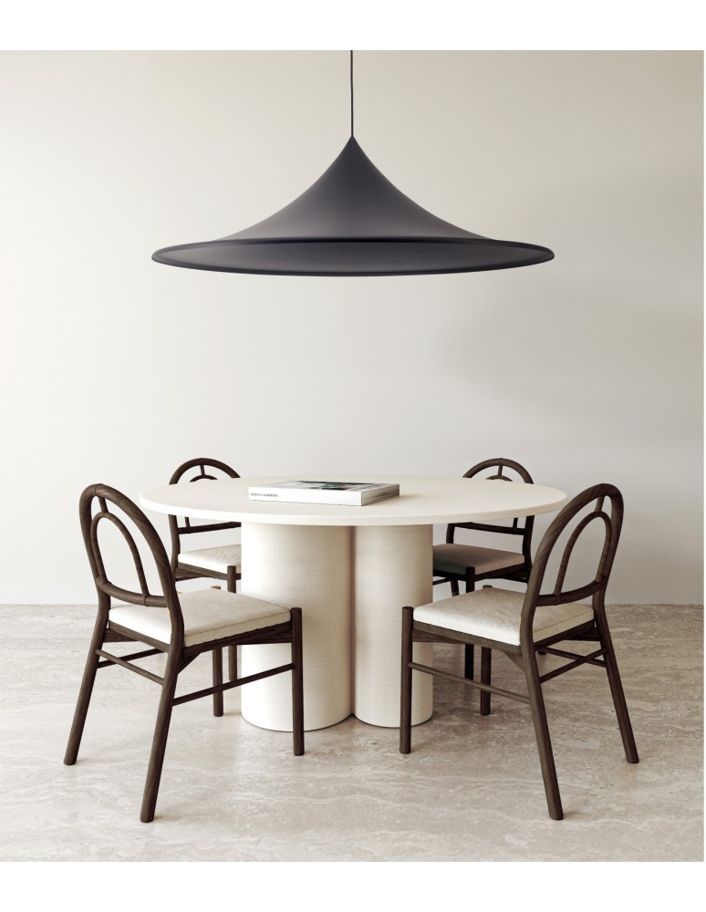 Lampy wiszące pojedyncze - Azzardo KELDAN 90 BK Czarny Mat 1xE27 Wisząca Kapelusz AZ5904 - product kolory-swiatla.pl 2