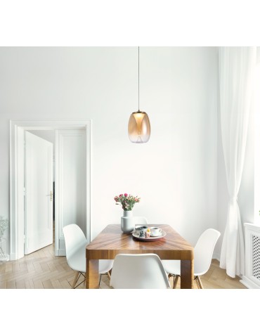 Azzardo PAMELA 27 BRASS Bursztynowy/Mosiądz 1xLED LED wisząca AZ6185 - produkt 2