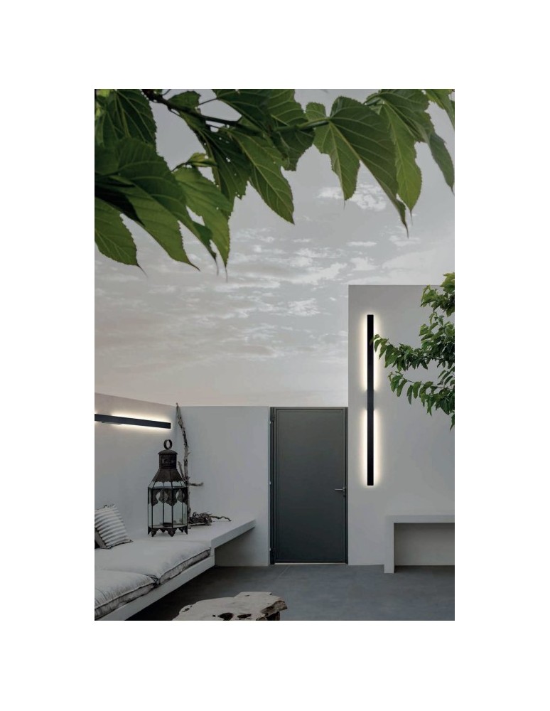 Kinkiety zewnętrzne - Azzardo LENNART 150 IP54 3000K BK Czarny Mat 1xLED Zewnętrzna Ścienna AZ5698 - product kolory-swiatla.pl 2