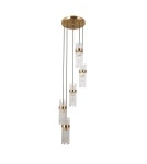 Lampy wiszące 5 punktowe - ITALUX Taraso Wisząca 5xE14 40W Złoty PND-40760-5-HBR - product 2