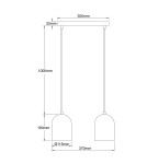 Light Prestige Metalowa lampa wisząca Nilo czarna 2xGU10 LP-0110/2L BK Light Prestige Metalowa lampa wisząca Nilo czarna 2xGU10 LP-0110/2L BK