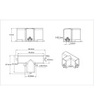 Linie świetlne LED - Light Prestige Łącznik T elektryczny do oświetlenia modułowego Geometric System New LP-0209 łącznik T - product 2