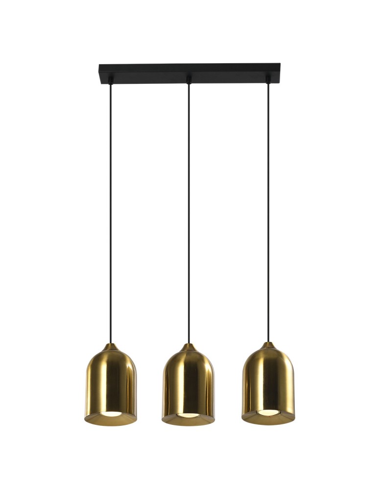 Light Prestige Metalowa lampa wisząca Nilo złota 3xGU10 LP-0110/3L GD Light Prestige Metalowa lampa wisząca Nilo złota 3xGU10 LP-0110/3L GD