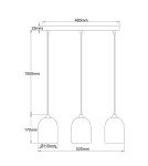 Light Prestige Metalowa lampa wisząca Nilo złota 3xGU10 LP-0110/3L GD Light Prestige Metalowa lampa wisząca Nilo złota 3xGU10 LP-0110/3L GD