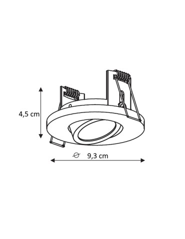 Light Prestige Ruchome oczko podtynkowe Lagos IP65 chrom 1xGU10 LP-4425/1RM CH - produkt 2