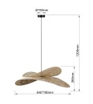 Light Prestige Rattanowa lampa wisząca Raya naturalna 1xE27 LP-2704/1P NT Light Prestige Rattanowa lampa wisząca Raya naturalna 1xE27 LP-2704/1P NT