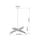 Light Prestige Rattanowa lampa wisząca Raya naturalna 1xE27 LP-2704/1P NT Light Prestige Rattanowa lampa wisząca Raya naturalna 1xE27 LP-2704/1P NT