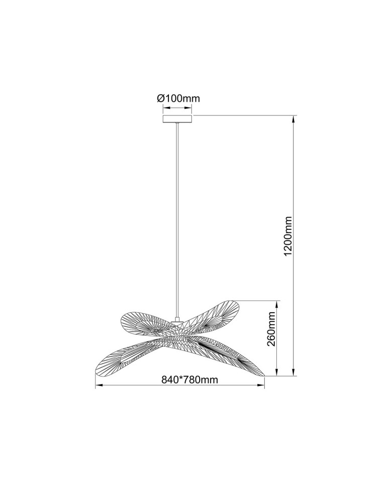 Light Prestige Rattanowa lampa wisząca Raya naturalna 1xE27 LP-2704/1P NT Light Prestige Rattanowa lampa wisząca Raya naturalna 1xE27 LP-2704/1P NT