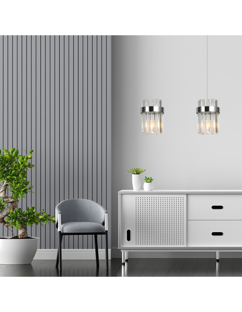 Light Prestige Lampa wisząca Vetro chrom 2xE14 LP-2910/2L CH Light Prestige Lampa wisząca Vetro chrom 2xE14 LP-2910/2L CH