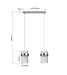 Light Prestige Lampa wisząca Vetro chrom 2xE14 LP-2910/2L CH Light Prestige Lampa wisząca Vetro chrom 2xE14 LP-2910/2L CH