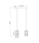 Light Prestige Lampa wisząca Vetro chrom 2xE14 LP-2910/2L CH Light Prestige Lampa wisząca Vetro chrom 2xE14 LP-2910/2L CH