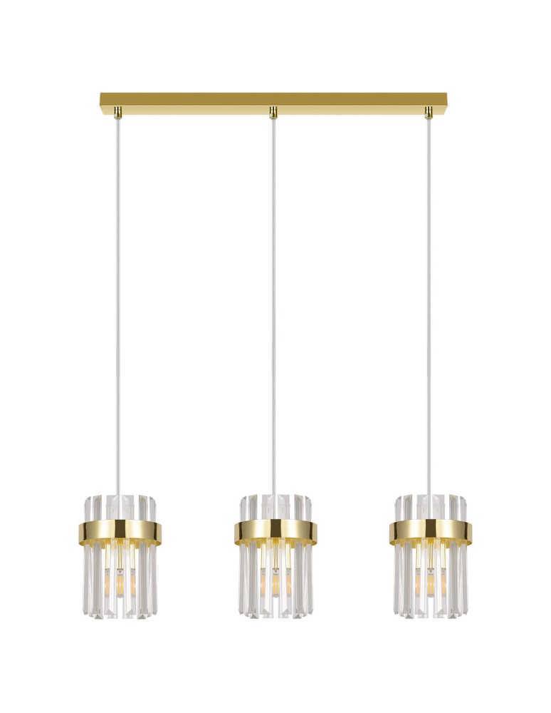 Light Prestige Lampa wisząca Vetro złota 3xE14 LP-2910/3L GD