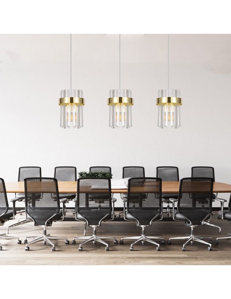 Light Prestige Lampa wisząca Vetro złota 3xE14 LP-2910/3L GD