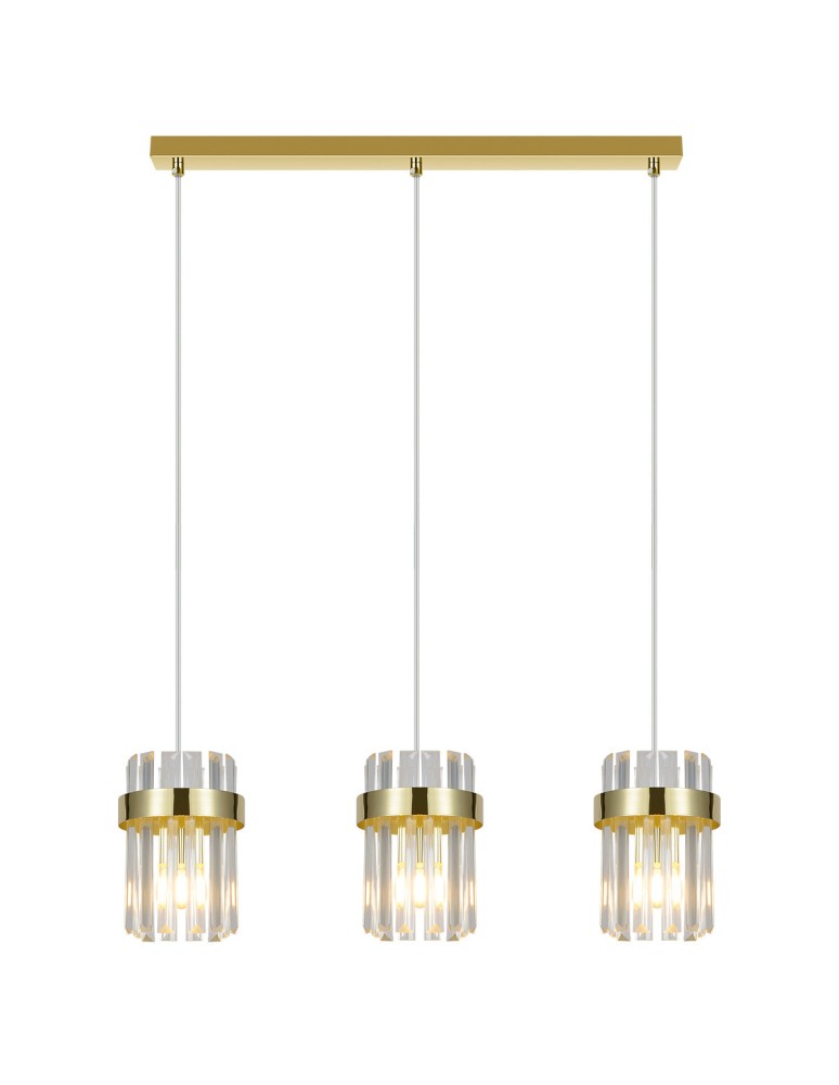 Light Prestige Lampa wisząca Vetro złota 3xE14 LP-2910/3L GD