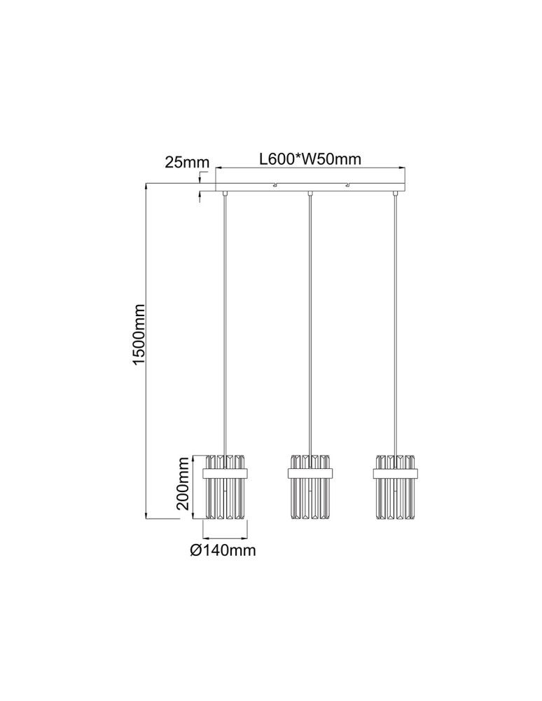 Light Prestige Lampa wisząca Vetro chrom 3xE14 LP-2910/3L CH Light Prestige Lampa wisząca Vetro chrom 3xE14 LP-2910/3L CH