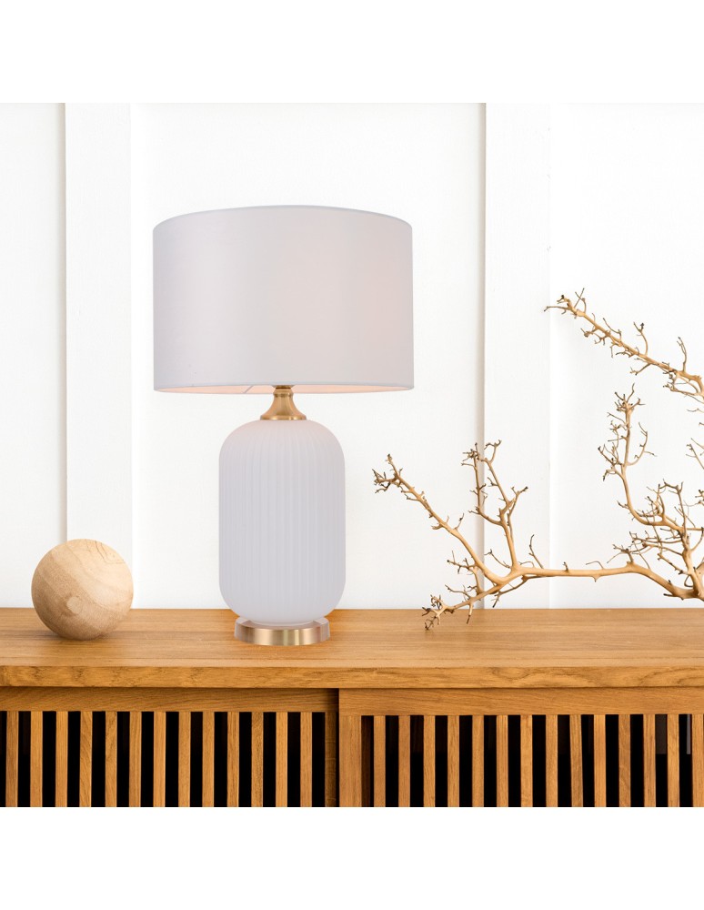 Light Prestige Lampa stołowa Tamiza 65 cm biała 1xE27 LP-1515/1T big white Light Prestige Lampa stołowa Tamiza 65 cm biała 1xE27 LP-1515/1T big white