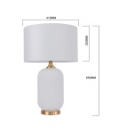 Light Prestige Lampa stołowa Tamiza 65 cm biała 1xE27 LP-1515/1T big white Light Prestige Lampa stołowa Tamiza 65 cm biała 1xE27 LP-1515/1T big white