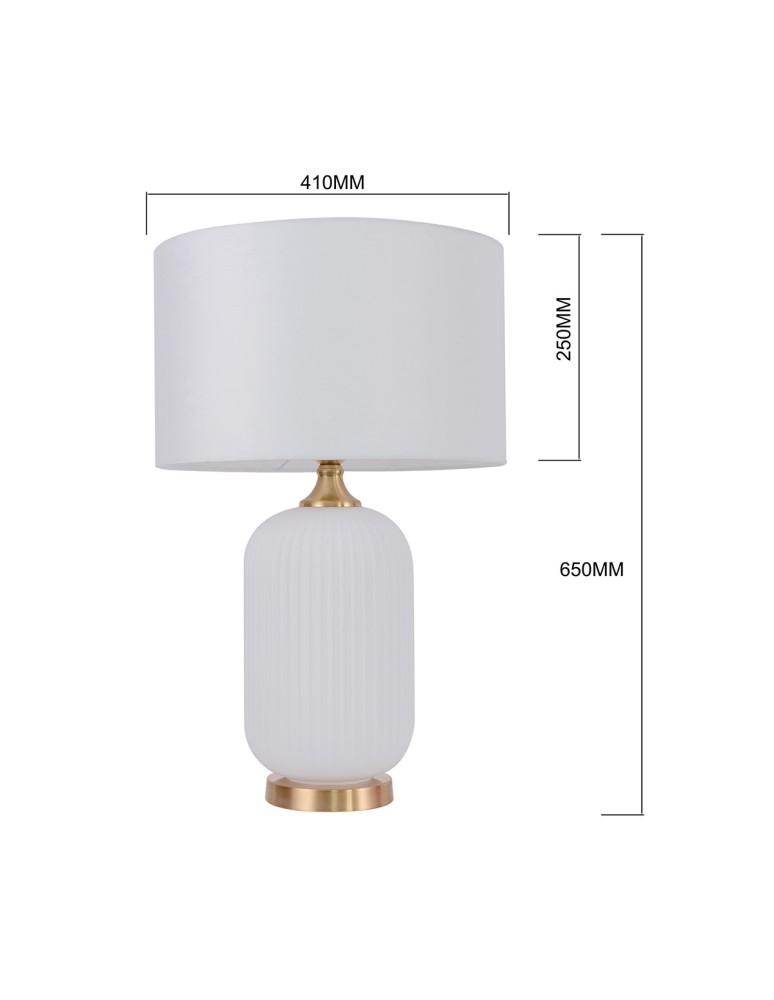 Light Prestige Lampa stołowa Tamiza 65 cm biała 1xE27 LP-1515/1T big white Light Prestige Lampa stołowa Tamiza 65 cm biała 1xE27 LP-1515/1T big white