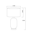 Light Prestige Lampa stołowa Tamiza 65 cm biała 1xE27 LP-1515/1T big white Light Prestige Lampa stołowa Tamiza 65 cm biała 1xE27 LP-1515/1T big white