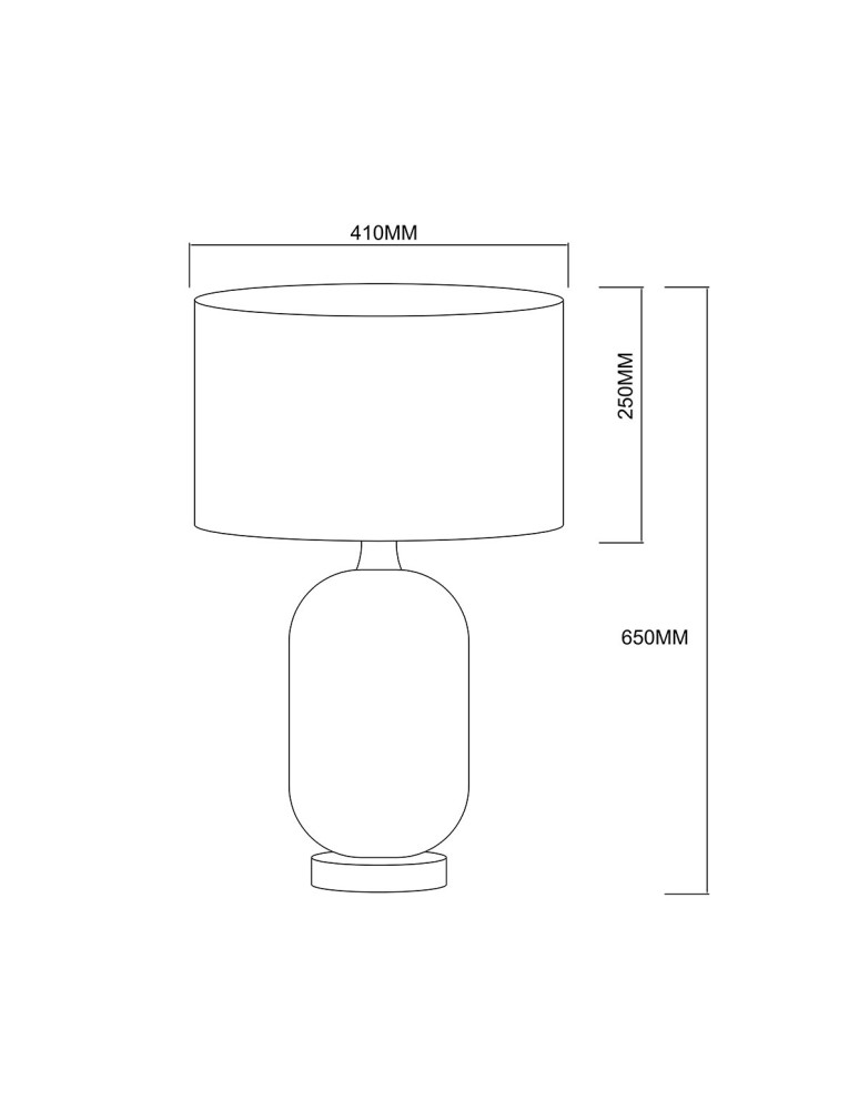 Light Prestige Lampa stołowa Tamiza 65 cm biała 1xE27 LP-1515/1T big white Light Prestige Lampa stołowa Tamiza 65 cm biała 1xE27 LP-1515/1T big white