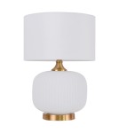 Lampy stołowe z abażurem - Light Prestige Lampa stołowa Tamiza 48 cm biała 1xE27 LP-1515/1T small white - product 1