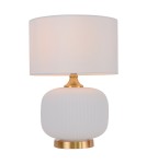 Lampy stołowe z abażurem - Light Prestige Lampa stołowa Tamiza 48 cm biała 1xE27 LP-1515/1T small white - product 3