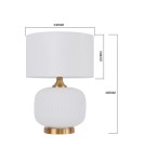 Lampy stołowe z abażurem - Light Prestige Lampa stołowa Tamiza 48 cm biała 1xE27 LP-1515/1T small white - product 4