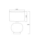 Lampy stołowe z abażurem - Light Prestige Lampa stołowa Tamiza 48 cm biała 1xE27 LP-1515/1T small white - product 5
