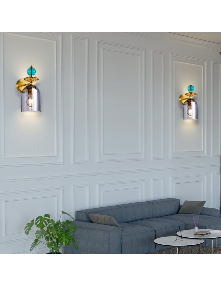 Kinkiety - Light Prestige Kinkiet Tropea dymny 1xE27 LP-2004/1W SM - product kolory-swiatla.pl 2