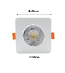 Lampy podtynkowe LED - Light Prestige Ruchome kwadratowe oczko podtynkowe Plus białe LED CCT LP-1506/1RS WH Square - product 4