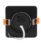 Light Prestige Ruchome kwadratowe oczko podtynkowe Plus czarne LED CCT LP-1506/1RS BK Square Light Prestige Ruchome kwadratowe oczko podtynkowe Plus czarne LED CCT LP-1506/1RS BK Square