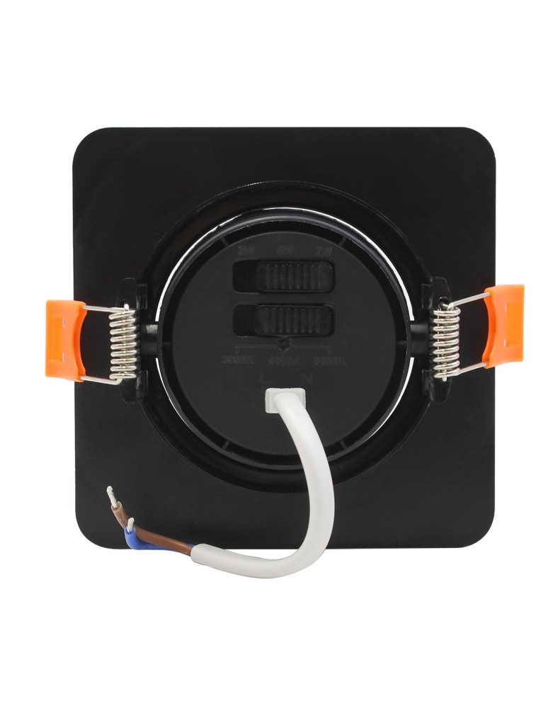 Light Prestige Ruchome kwadratowe oczko podtynkowe Plus czarne LED CCT LP-1506/1RS BK Square Light Prestige Ruchome kwadratowe oczko podtynkowe Plus czarne LED CCT LP-1506/1RS BK Square