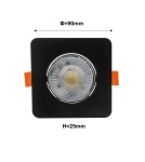 Light Prestige Ruchome kwadratowe oczko podtynkowe Plus czarne LED CCT LP-1506/1RS BK Square Light Prestige Ruchome kwadratowe oczko podtynkowe Plus czarne LED CCT LP-1506/1RS BK Square